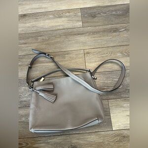 Kate Spade New York Orchard Street Natalya shoulder bag in grey pebbled leather